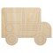 School Bus Icon Unfinished Wood Shape Piece Cutout for DIY Craft Projects